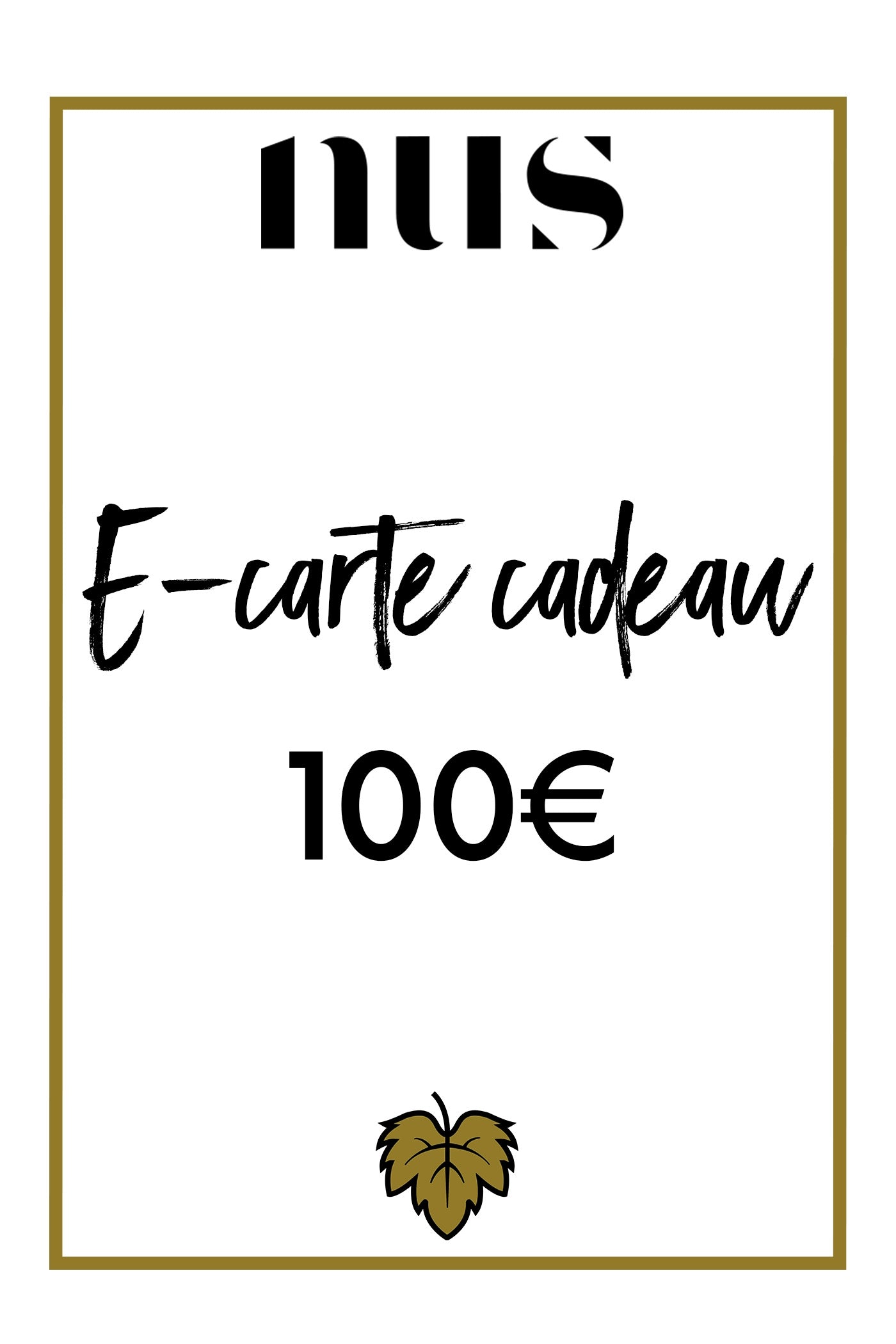 E-CARTE CADEAU 100€