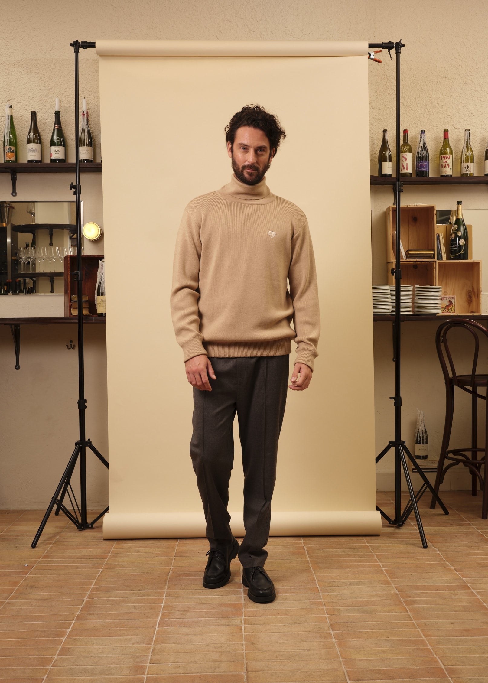 PANTALON BELTED LAINE GRIS