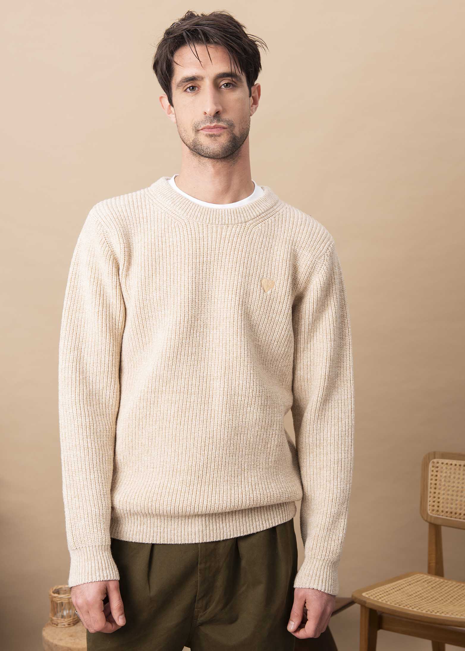 PULL CHAMBOLLE BEIGE CHINÉ