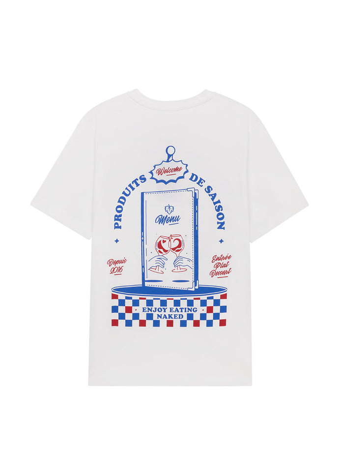 T-SHIRT EATING NAKED BLANC