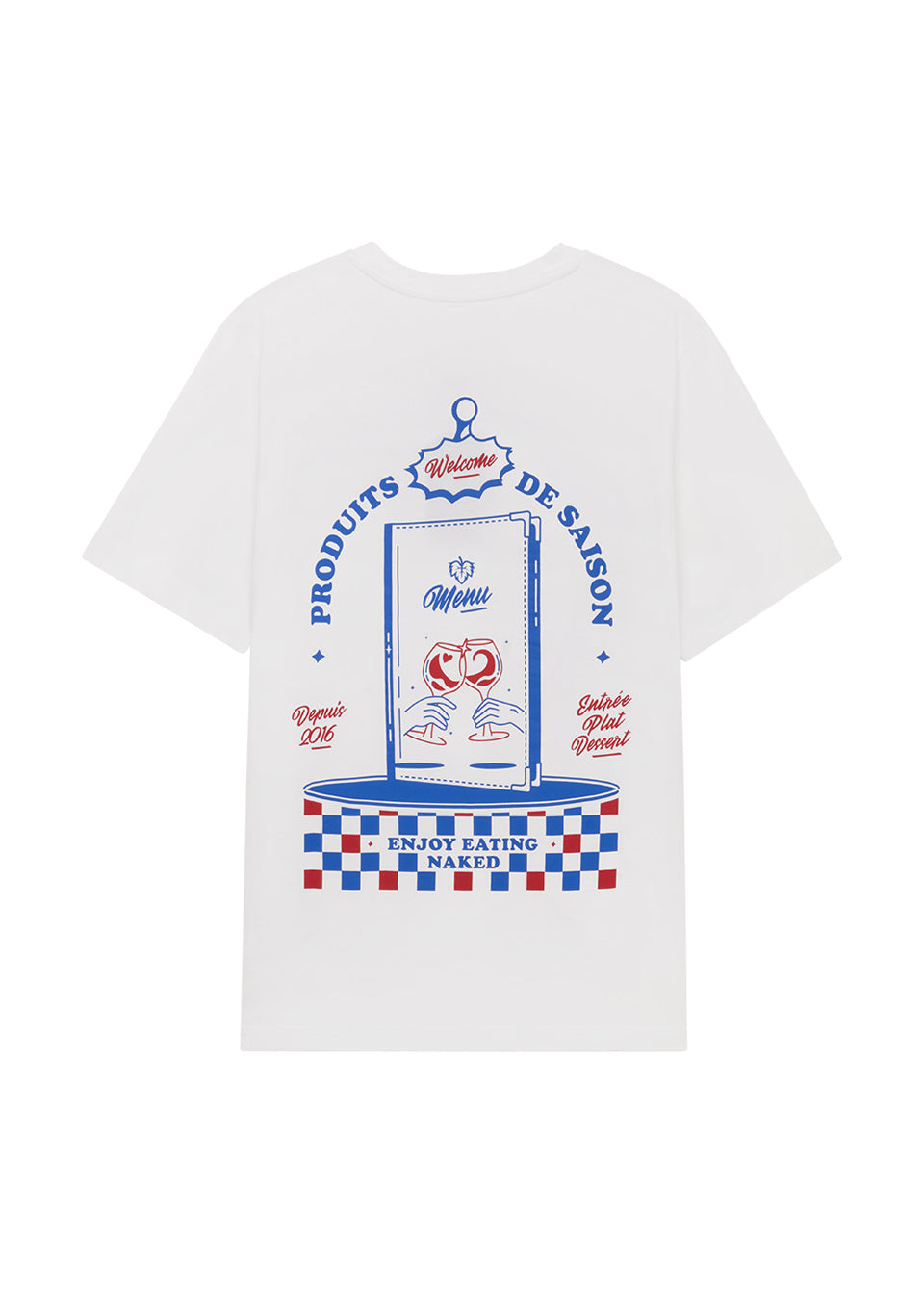 T-SHIRT EATING NAKED BLANC