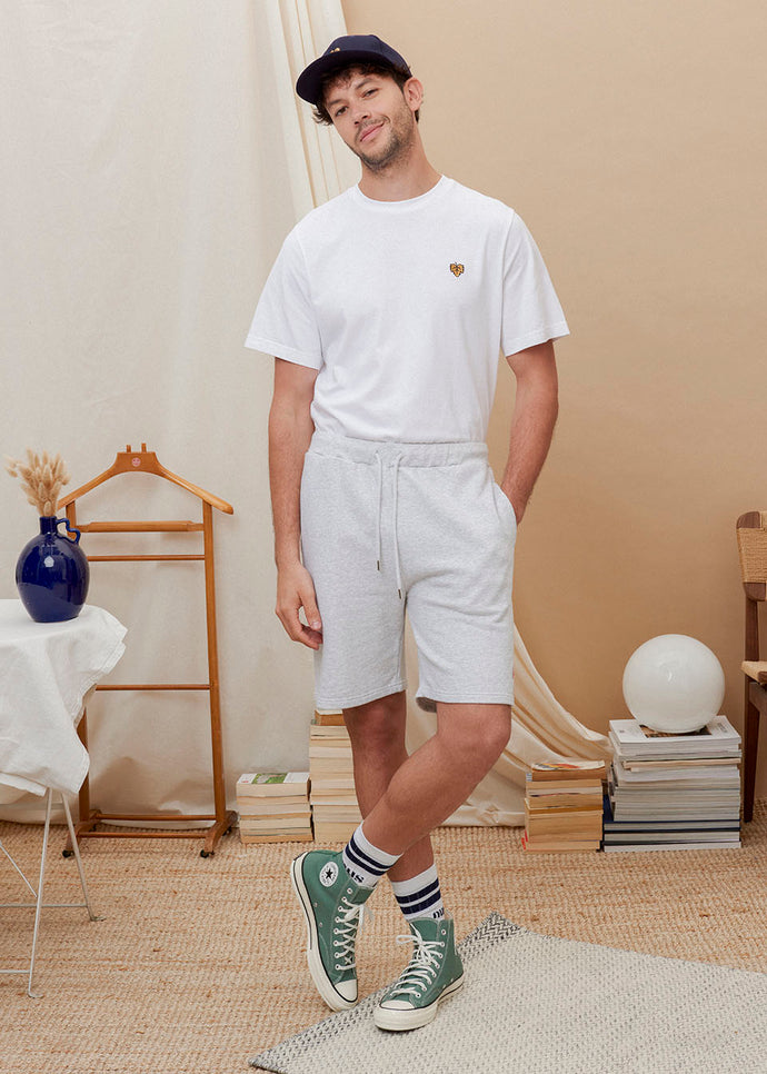SHORT JERSEY GRIS CHINÉ